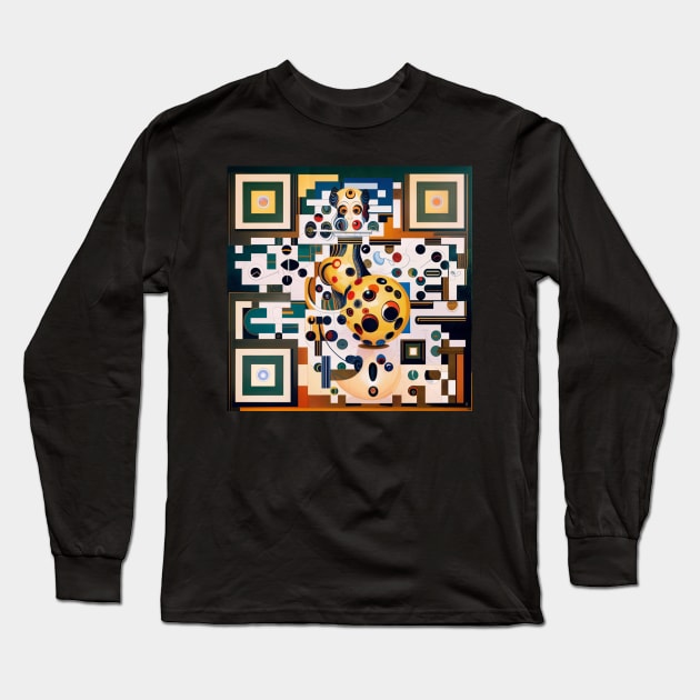 RickRoll QR Code Hidden Image Abstract Painting Long Sleeve T-Shirt by ravel.live